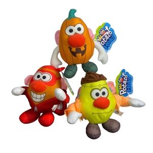 Toy Factory Mr. Potato Head Set of 3 Halloween  7" Plush